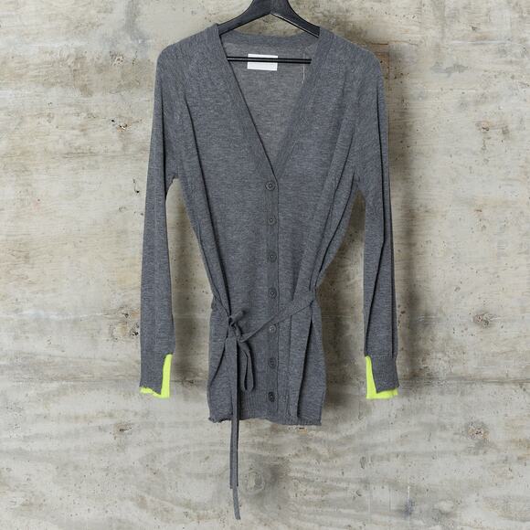 ZADIG&VOLTAIRE 100% Cashmere Gray Belted Cardigan - Size M NWT - Picture 1 of 8